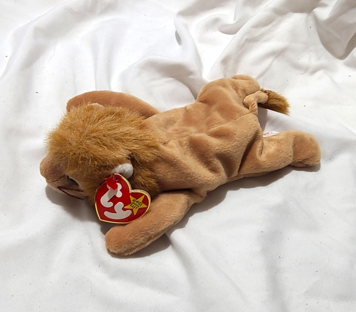 1996 Ty Beanie Babies Roary Lion Cat Stuffed ERRORS Animal Plush
