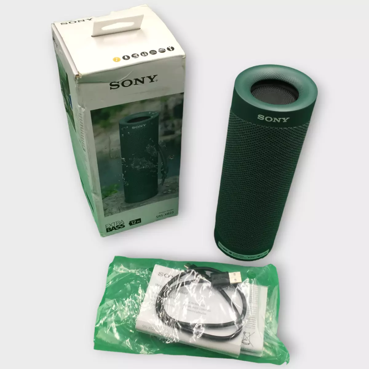 Sony SRS-XB23 Wireless Portable Bluetooth Speaker Extra Bass - Green