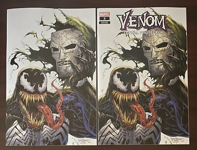 Venom Lethal Protector #2 2023 Variant Comic Book Doctor Doom Homage Set  NM