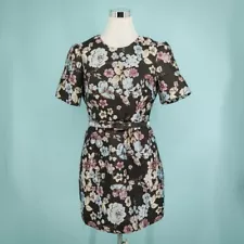 Gal Meets Glam Size 8 Petite Presley Floral Jacquard Tapestry Cocktail Dress