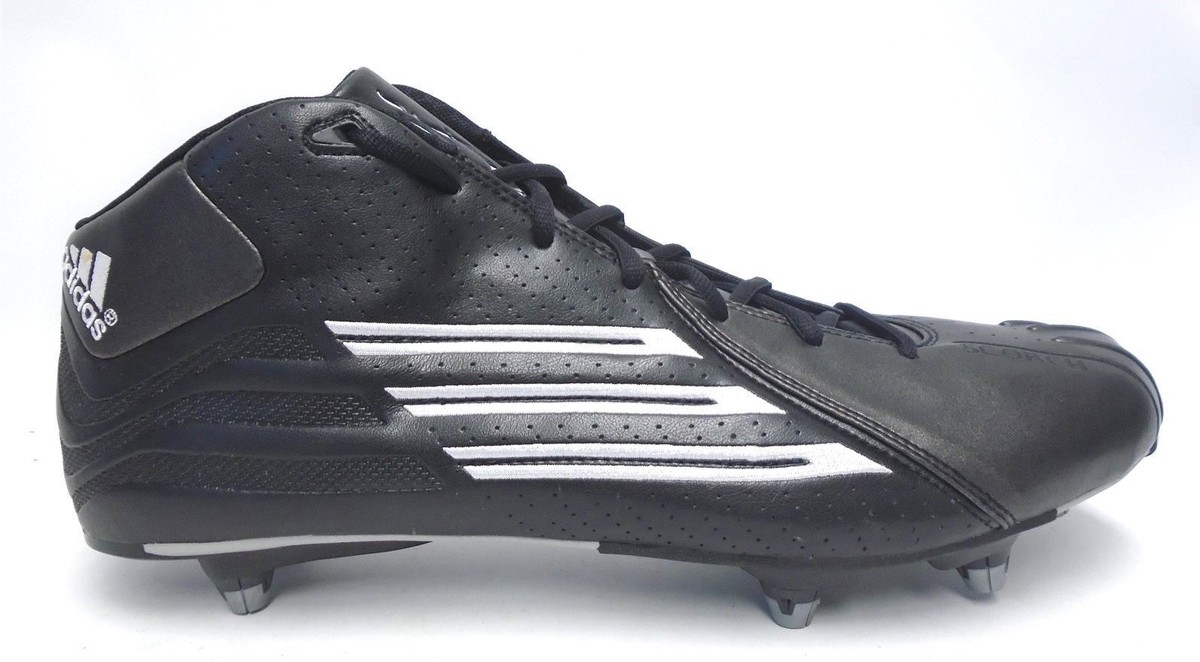Adidas Scorch 3/4 D Black and White Football Cleats - Size 