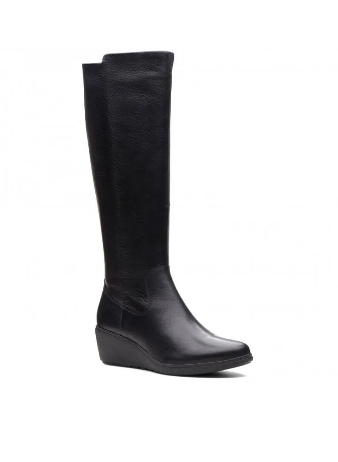 Clarks Unstructured Womens UN TALLARA ESA Black Leather Long Boots Size