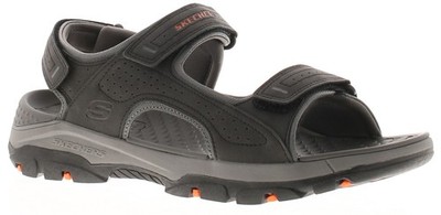 Skechers Herren-Wandersandalen lockere Passform Tresmen Riemen schwarz UK-Größe