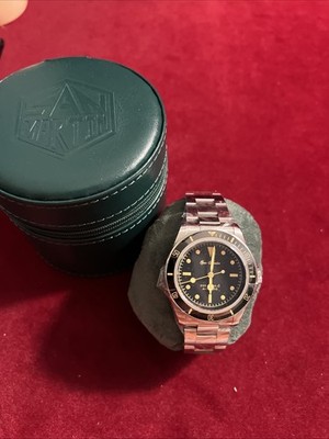 San Martin 38mm Vintage Automatic Mens Diver Watch SN004-G-V2 Black Dial