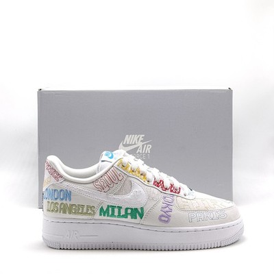 *NEW* MEN Nike Air Force 1 '07 LV8 ''On Tour'' WHITE / WHITE (II1549 100)  
