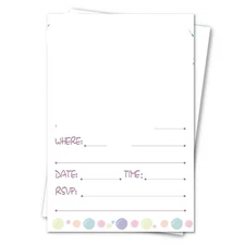 20 Preppy Groovy Birthday Invitations with Envelopes for Tween Teen Girls