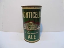 MONTICELLO PREMIUM ALE FLAT TOP BEER CAN~MONTICELLO BRG, NORFOLK, VA