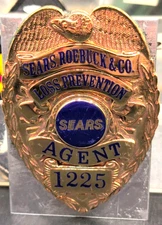 1960/70's era S. Roebuck & Co. Store Loss Prevention  #1225 OBSOLETE pin