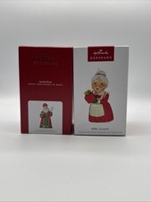 Hallmark Keepsake Ornament 2021 Limited Austria Santa & 2024 Mrs. Claus
