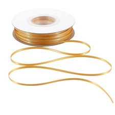 Solid Color Satin Ribbon 1/8 Inch x 100 Yards Old Gold Double Faced