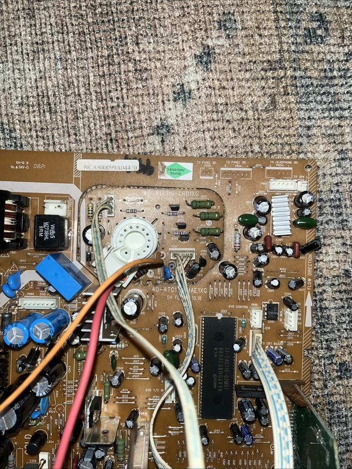 CRT TV Mainboard with Flyback Transformer – Analog Tuner, AV Inputs, - Image 3 of 4
