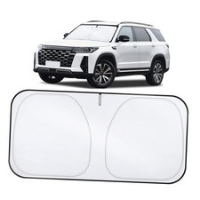 Car Windshield Sun Shade 300T Polyester, Double-Layer Design, 64" x 33.5"