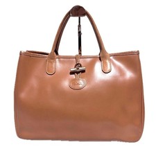 LONGCHAMP Tote bag Roseau Leather Brown A4 Authentic From Japan