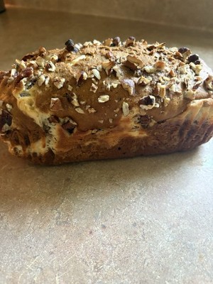 Healthy Carrot Cake / Loaf With Cream Cheese And Pecans Made With Honey