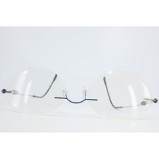 Silhouette Rimless Eyeglasses Silver Blue Oval Frames M7374 710 V 6058 Austria