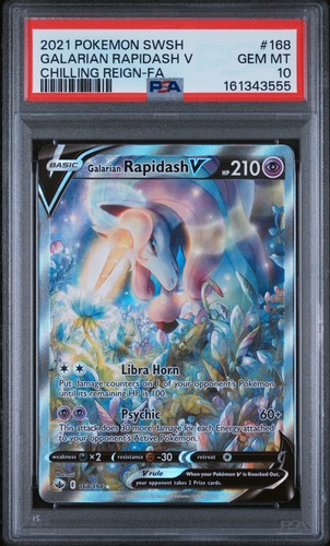 Galarian Rapidash V graded PSA 10 for sale on eBay
