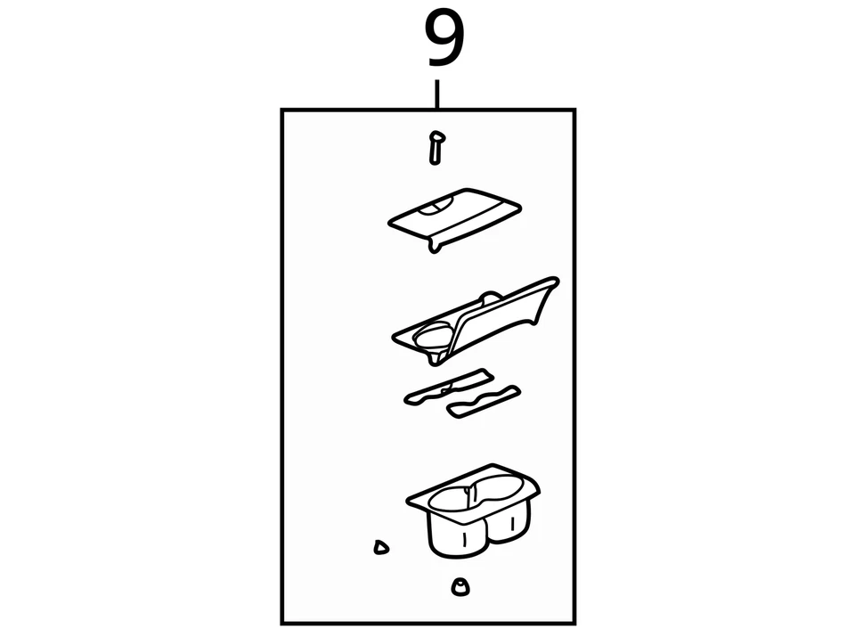 SE ADAPTA A PONTIAC BONNEVILLE 2000-2001 SOPORTE ASM F/FLR CNSL TAZA 25693206 - NUEVO OEM Foto 3 de 3