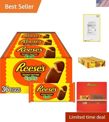 36 Individually Wrapped Milk Chocolate Peanut Butter Eggs - Easter Candy Packs
