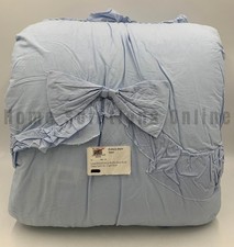 Pottery Barn Teen Love Shack Fancy Ruffle Bow Quilt Light Blue Twin XL T1062