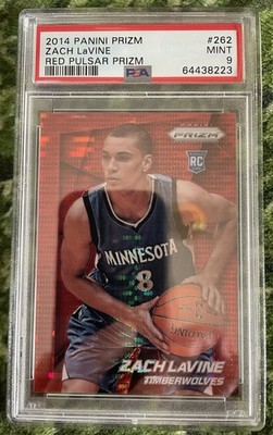 2014-15 Panini Prizm Red Pulsar #08/25 Zach Lavine PSA 9 1/1