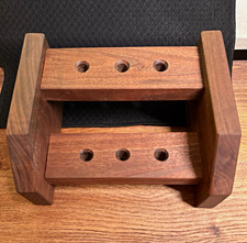 Trumpet Mouthpiece Wood Stand/Holder with 6 Holes, Black Walnut. New Condition!!
