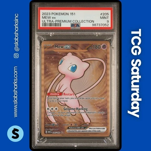 2023 POKEMON SV 151 UPC PROMO #205/165 MEW EX METAL CARD PSA 9