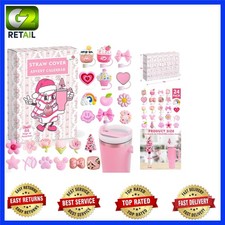 2025 Holiday Straw Toppers Advent Calendar: 24 Fun Designs for All Ages