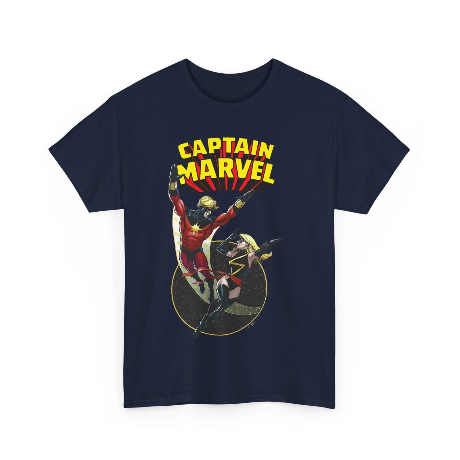 Captain Marvel T-Shirt - George Perez Art - Mar-Vell, Carol Danvers