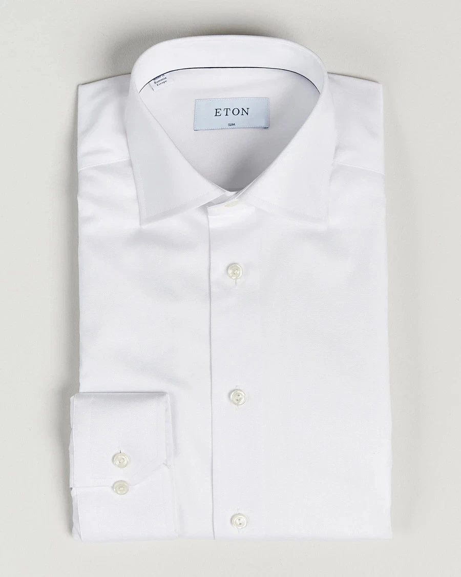 ETON White Slim Fit Dress Shirt 100% Cotton Classic Wrinkle Free Traveller
Opens in a new window or
