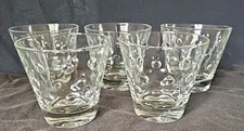5 Hazel Atlas Capri Dot 3 1/4" High Ball Tumblers
