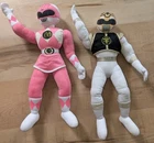 New ListingVTG 1994 Power Rangers Pink & White 18” Plush Kid Dimensions Stuffed Toy Doll X2