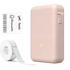 Label Maker Machine with Tape Label Maker HP2S Mini Portable Bluetooth Pink