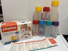 VTG Playtex Drop-Ins Baby Nurser Bottles Lot Of 7 Bottles Only