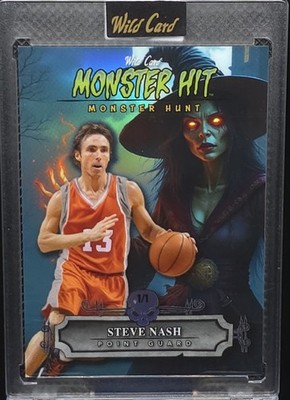 Steve Nash 2025 Wild Card 1/1 Haunted Hits Monster Hunt Point