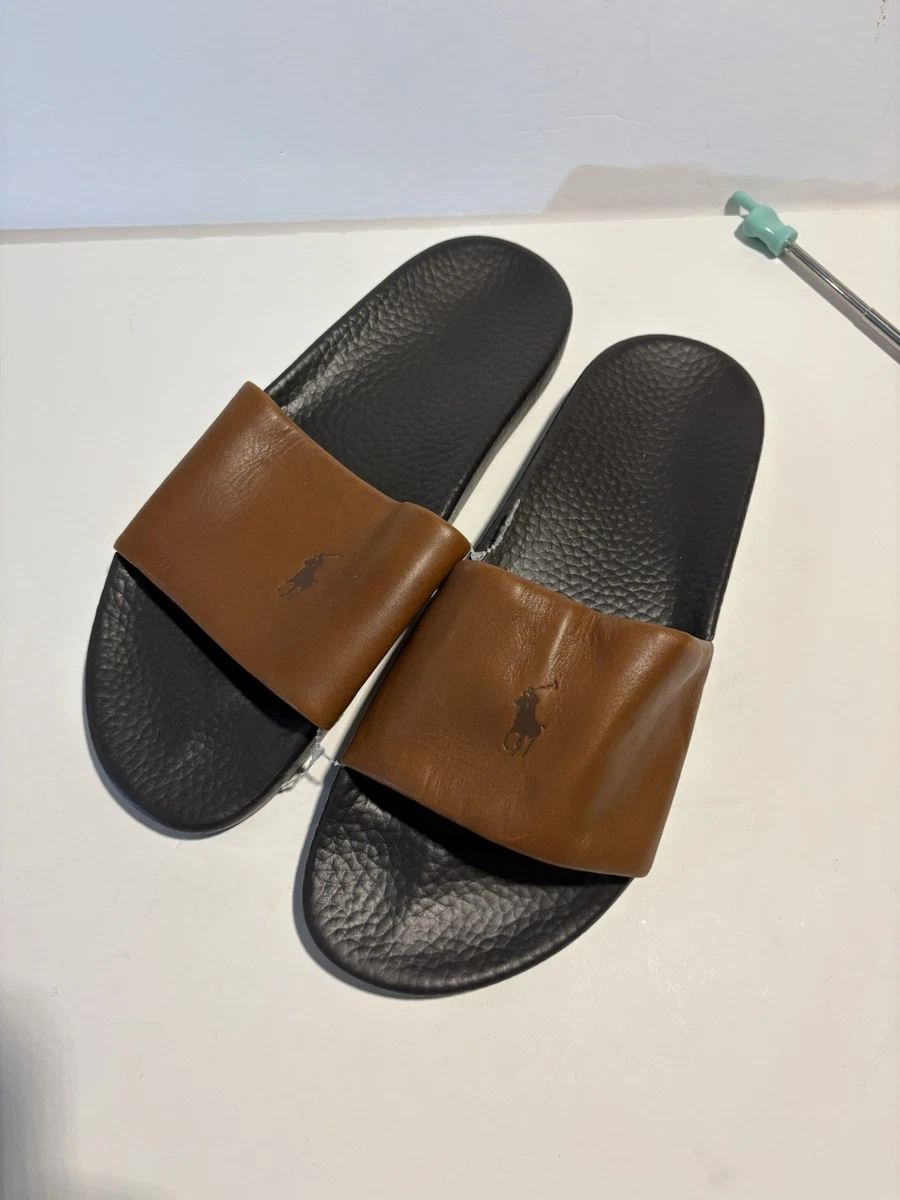Polo Ralph Lauren Leather Upper Brown Sandals for Men | Updated