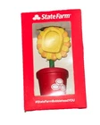 State Farm Insurance Bobblehead You Figure Sunflower Plant in Pot Collectable