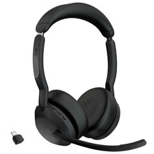 Jabra Evolve2 55 MS USB-C Bluetooth Stereo Headset Wireless ANC Black Link 380c