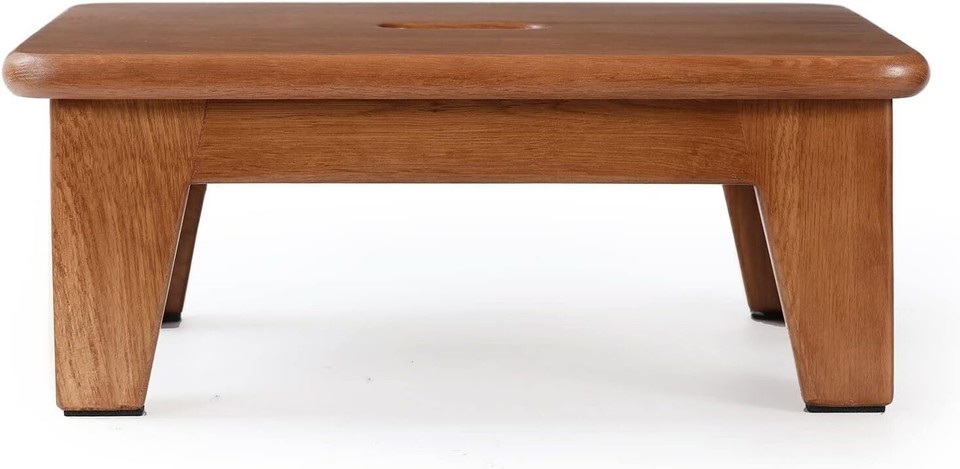 CONSDAN Step Stool for Bed, USA Grown Oak, No Assembly Needed, Solid ...