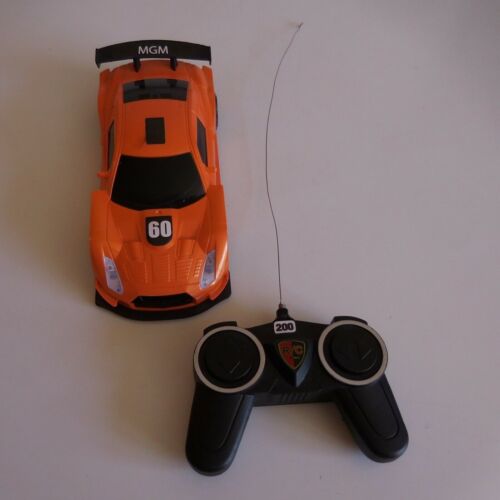 Remote Control Electric Racing Car Orange Black MGM GEMENOS France N7505 - Picture 8 of 12