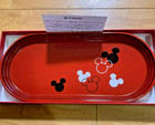Le Creuset Disney Mickey Mouse Oblong plate Cherry red Dish 4.5”x9.8"x0.8" NEW