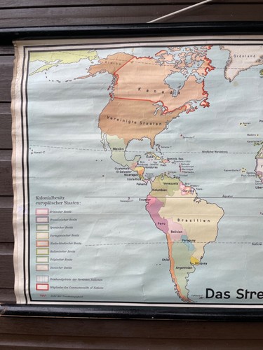 MAPA DEL MUNDO de colección carta escolar educativa TABLA DE PARED geografía MAPA DE HISTORIA - Imagen 2 de 13