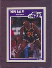 1989 Fleer Thurl Bailey #151 Utah Jazz MINT DEAD CENTERED