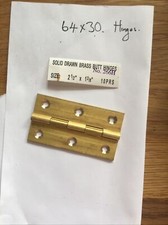 Solid Drawn Brass Butt Hinges 2 1/2 Inch X 1 3/8 Inch 64mm X 35mm Box Of 20