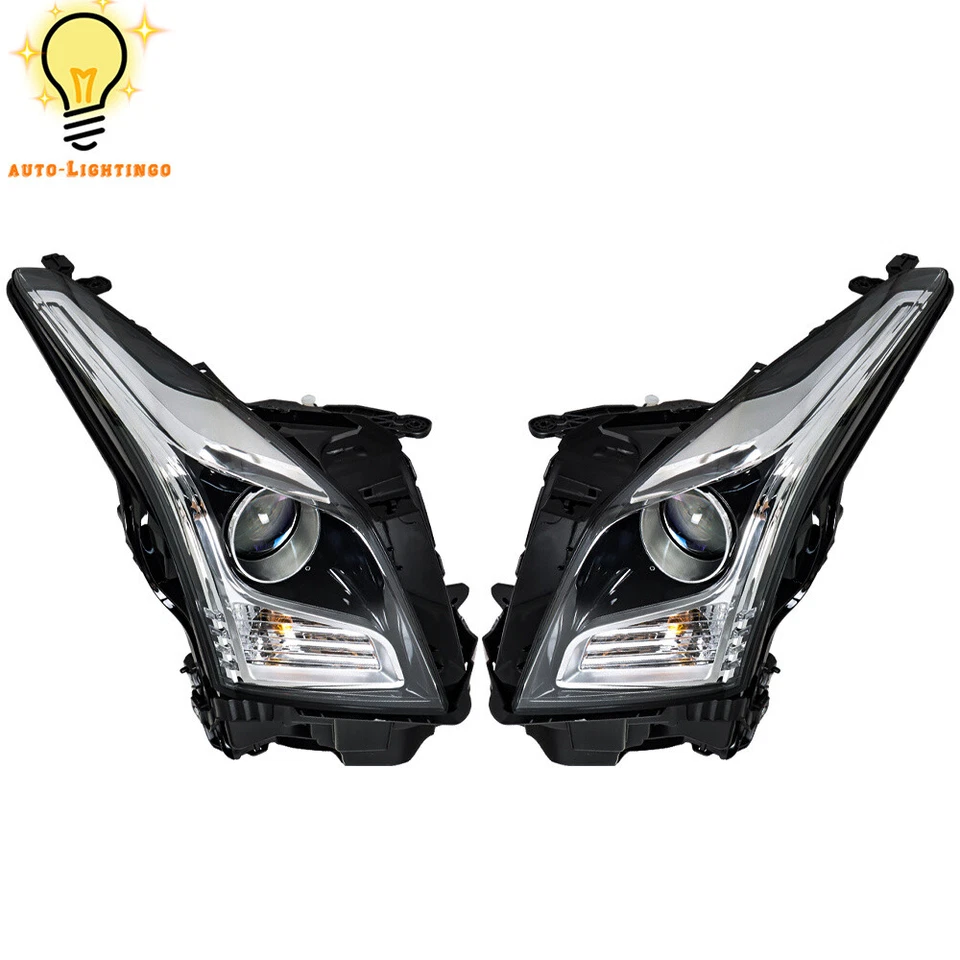 For 2013 2014 2015 2016 2017 18 Cadillac ATS Left&Right Side Halogen Headlights - Image 3 of 4