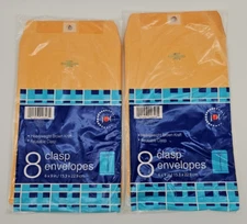 Heavyweight Clasp Envelopes, 8-Count/Pack, 2 Packages, Reusable, 6x9 Inches USA