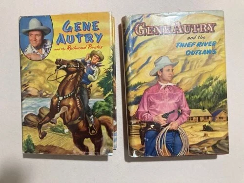 GENE AUTRY and the Redwood Pirates / Thief River Outlaws HBDJ Lot of 2 WESTERN