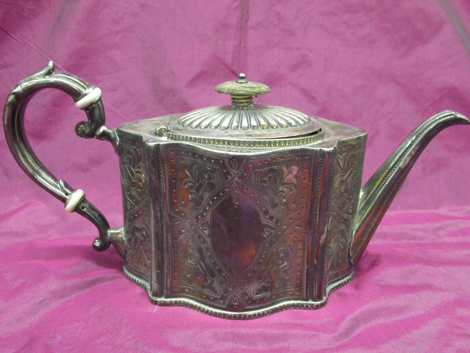 Antique Victorian W Clark & Co 3297 Ornate Silver plate Tea pot eBay