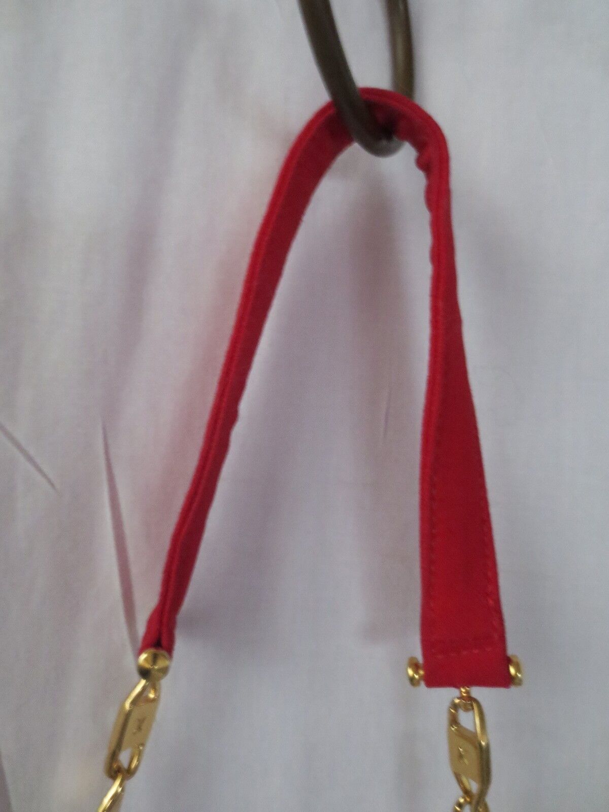 Paloma Picasso Shoulder purse Red Suede Look evening Handbag Gold 