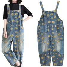 Damen Sunflower Denim Latzhose Jumpsuit Baggy...