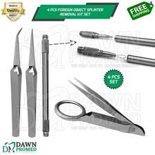 4 Pcs Foreign Object Splinter Removal Kit Probe Eye Magnet Surgical Inst German